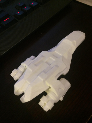 Illustration for article titled You Won't See The Pixels On This 3D-Printed FTL Spaceship